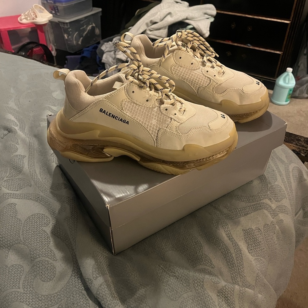Balenciaga Triple S Cream and Yellow-Tan Sneakers - Picture 5 of 6